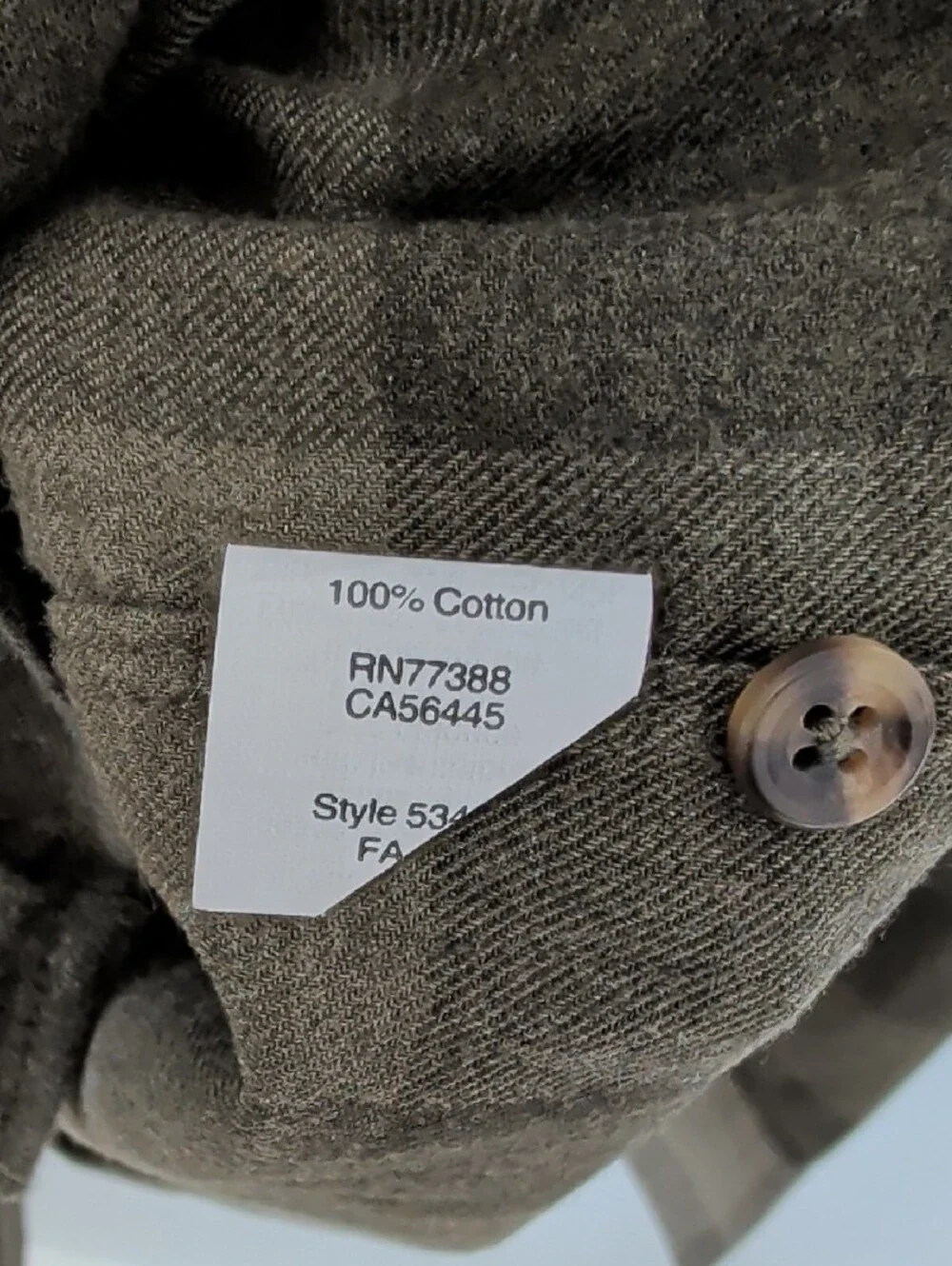 J. Crew Olive and Dark Green Plaid Lightweight Flannel Button-Down Shirt L